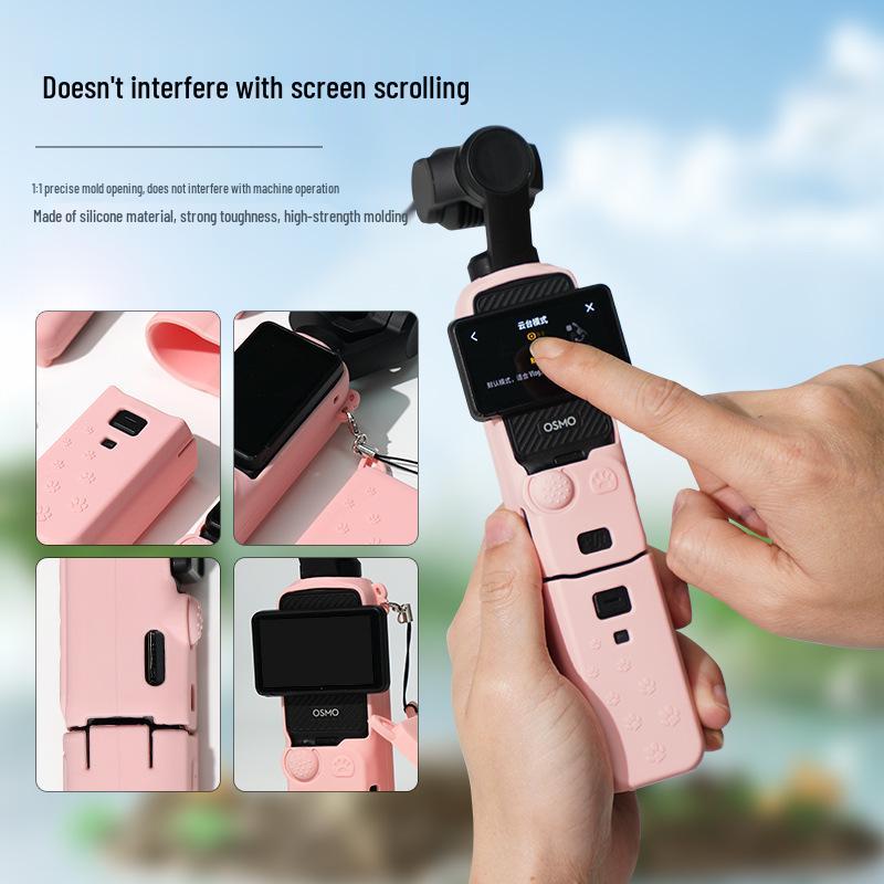 DJI Osmo Pocket 3 Silikon Koruyucu Kılıf: Gimbal Kamera için Toz Geçirmez, Darbeye Dayanıklı Kılıf
