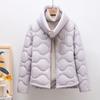 Goose Down Down Jacket Women's Short Light Winter 2025 Cloud Puffs Can Be Removed Scarf Warm Jacket Tide