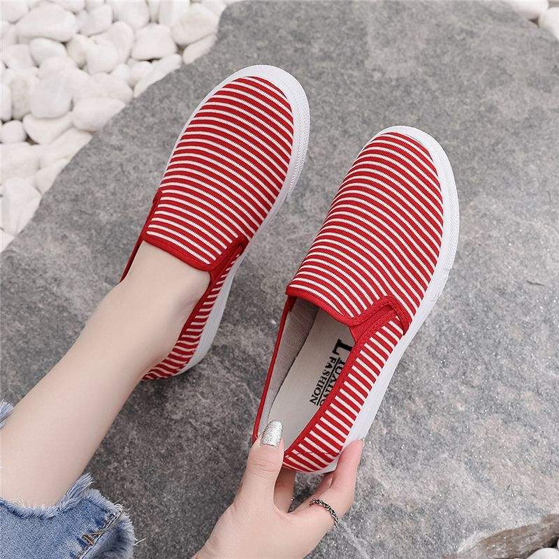 Female lazy flat-soled cloth shoes Student autumn shoes 40