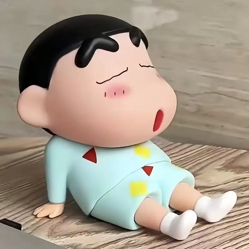 

Crayon Shin-chan Phone Holder - Kawaii Anime Figure Desk Stand for Phones, Cute Cartoon Watching TV Model Collector Decor