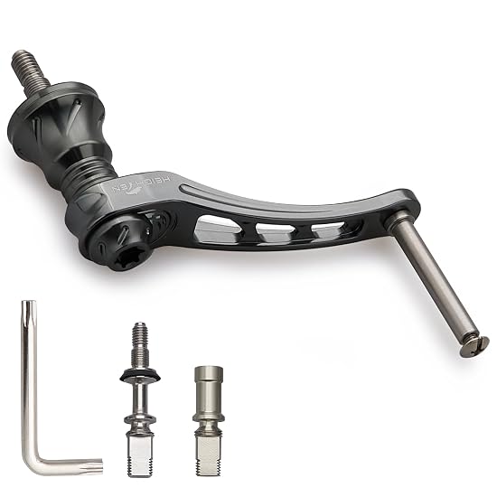 HEIGHTEN 45-50mm Adjustable Reel Handle (No Knob) Universal for SHIMANO and DAIWA Spinning Reels, Ar
