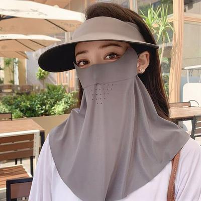 Ice Silk Sunscreen Mask, Breathable Face Mask for Women, Full Face Neck Sun Protection UV Shield for Outdoor Summer Activities
