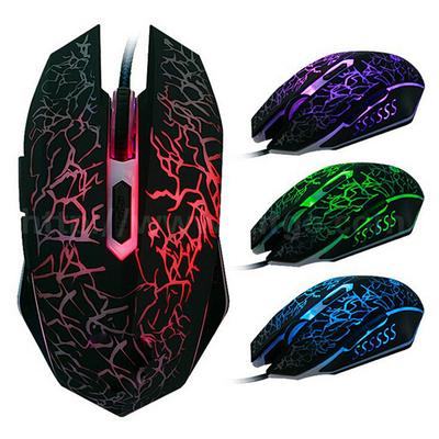 1 Pcs Colorful LED Computer Gaming Mouse Professional Super Fine Gaming Mouse Wired Mouse HMM