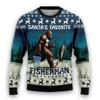 Fishing Sweatshirts For Men Clothing Merry Fishmas Ugly Christmas Sweater Santa Claus Fish Mens Ugly Sweaters Xmas Holiday Funny