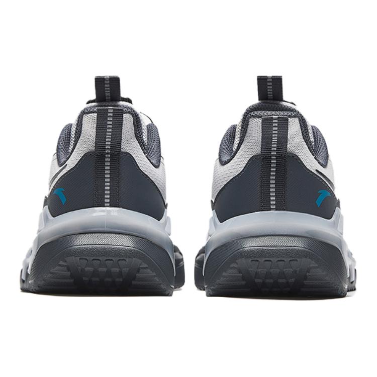 Anta Kids Comfortable Knob Body Measurement Test Non-Slip Shock Absorption Low-Top Running Shoes Kids Running Shoes Gray Black A12445510-1