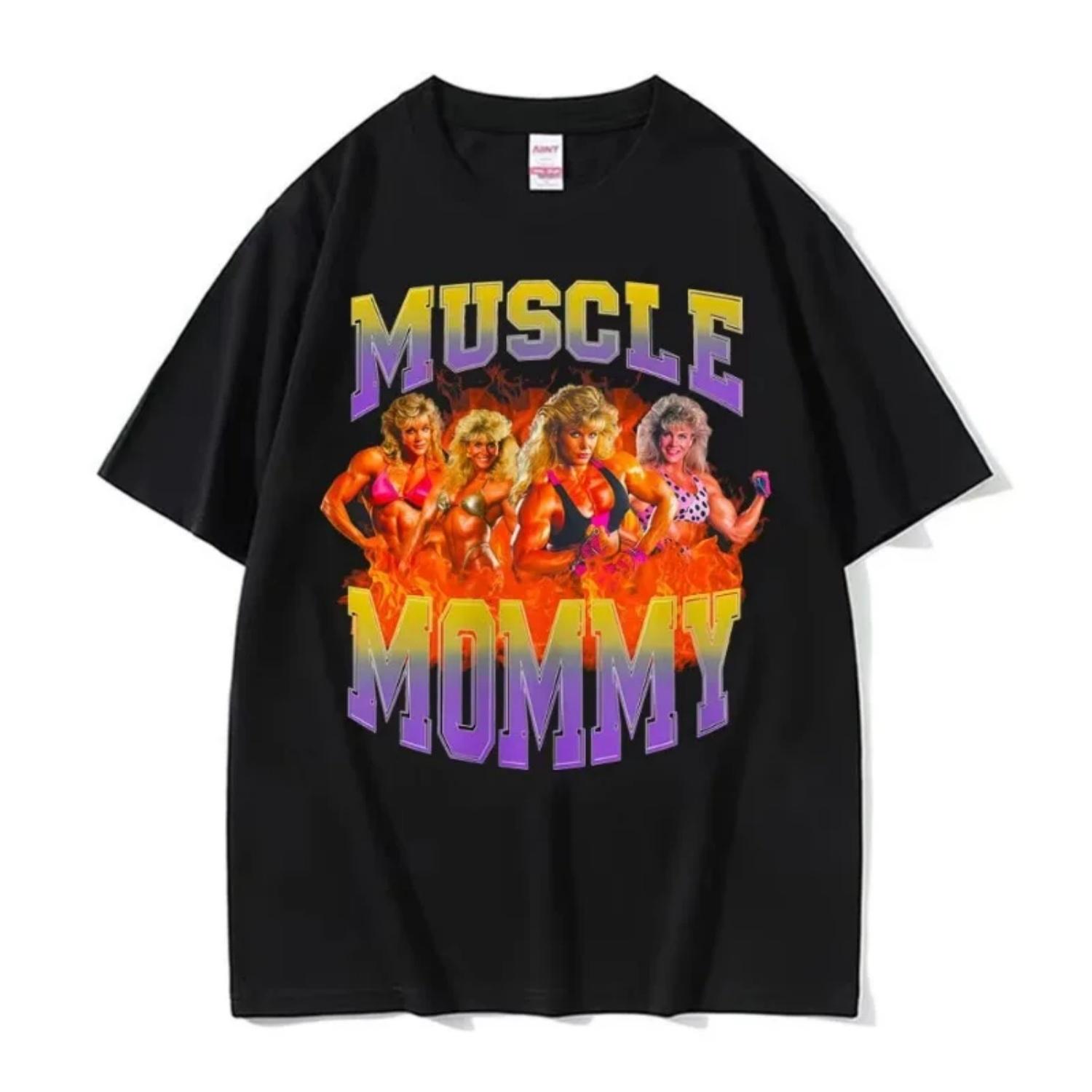 

Muscle Mommy Gym Funny Meme Graphic T Shirts Men Women Fashion Vintage Short Sleeve T-shirt 100% Cotton O-Neck Oversized T Shirt S разноцветный