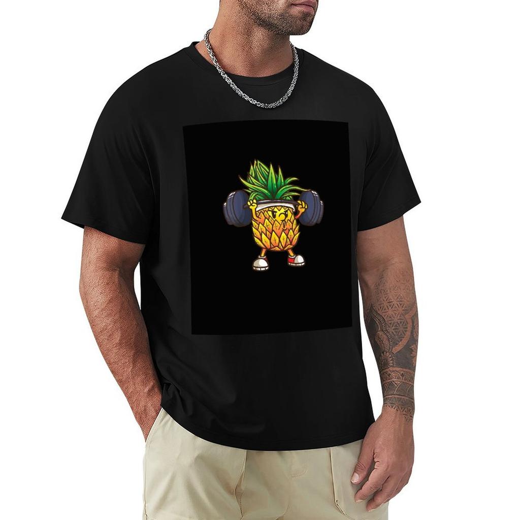 Funny Pineapple Powerlifting Weightlifting Gym Workout Girls Tshirt Cotton Tshirt Plain For Unisex Package Tshirt