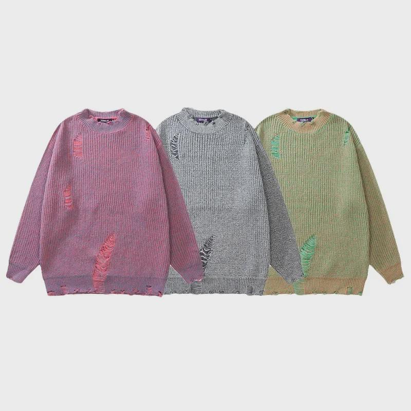 Unisex Knitted Sweater: Trendy Loose-Fit for Spring & Autumn