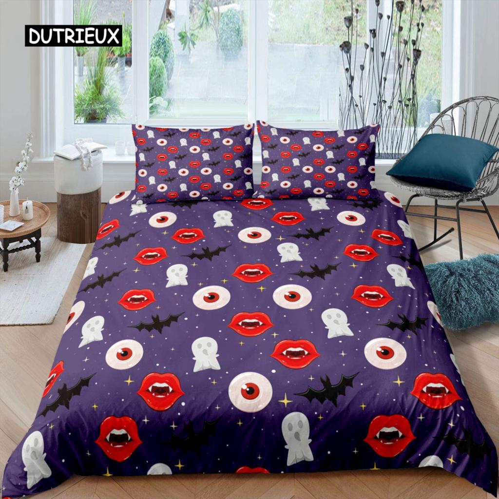 Lip Duvet Cover Pink and Gray Lips Kissing Pattern Comforter Cover Sexy Theme King Size Twin Bedding Set for Women Girls Lovers