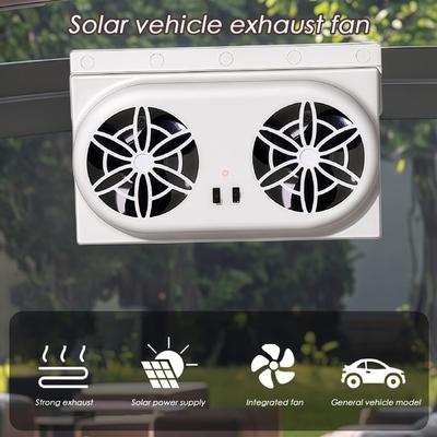 Ventilateur Solaire Pour Fenêtre de Voiture Ventilateur de Refroidissement Évent d'Échappement Refroidisseur Système de Ventilation Purificateur d'Air Efficace pour Véhicule Pour les Amoureux