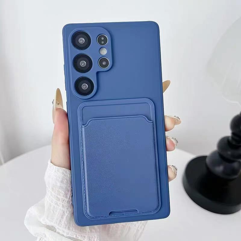 Card Bag Wallet Case for Samsung Galaxy S26 Ultra S24 23 22 S25 Ultra Plus S24FE NOTE10 Ultra Thin Shockproof Soft Cover