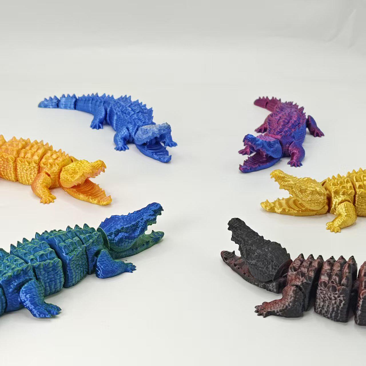 3D-печатная игрушка-крокодил с открытой пастью - Креативная детская модель-украшение
