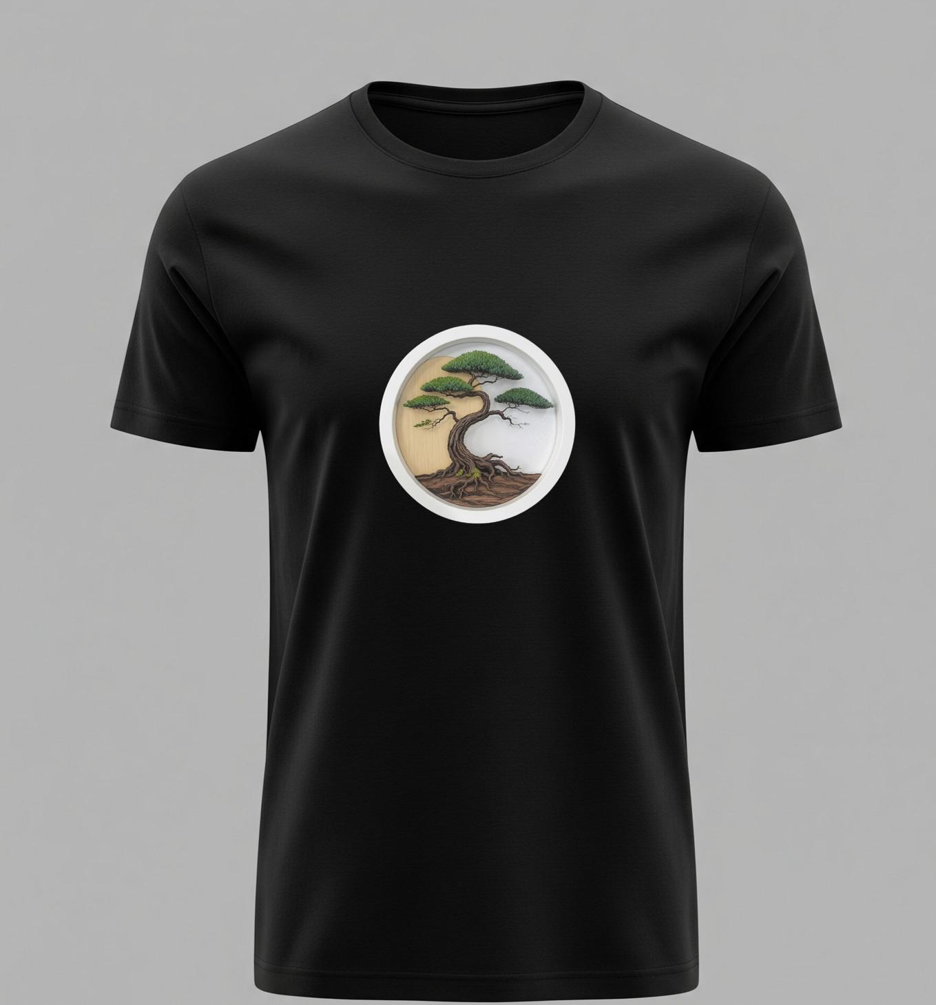Japanese Zen Bonsai Tree T-Shirt | Meditation Yoga Spiritual Graphic Tee Unisex S