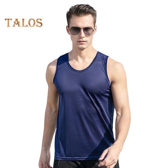 

Мужская сетчатая майка, летняя майка, однотонная, с круглым вырезом, без рукавов, облегающая, для фитнеса, для спортзала, уличная одежда XL