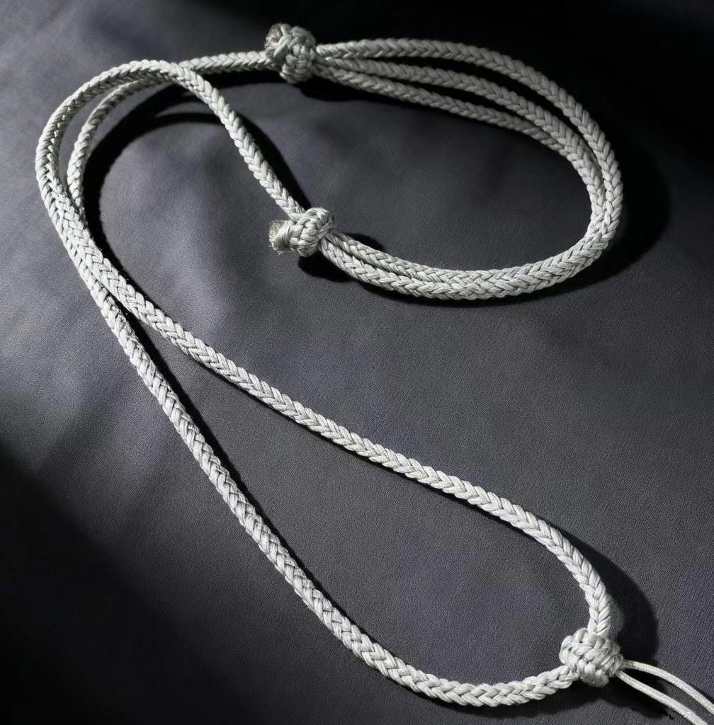 Handmade Eight-Strand Braided Adjustable Necklace Rope for Men & Women