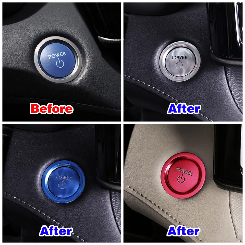 For Toyota Highlander XU70 2024 Engine Start Stop Switch Button Cover Trim Car Interior Styling Protector Decoration Sticker