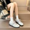 Women Sneakers Roud Toe Flat Low Top Sneakers Outdoor Causal Ballet Style Flats Lace Lovely Style Spring Autumn Shoes for Women