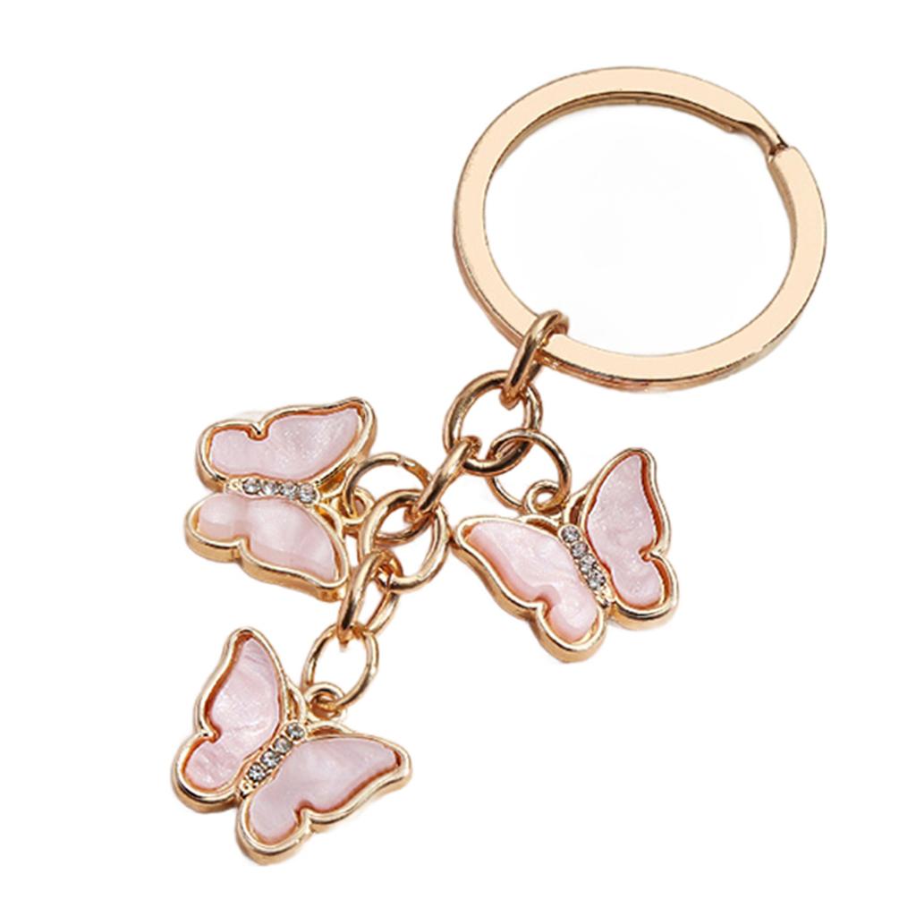 Butterfly Keychain Pendant Charms Car Keyring Hanging Ornament Party Favor for Handbag Purses Bag Wallet Decorations
