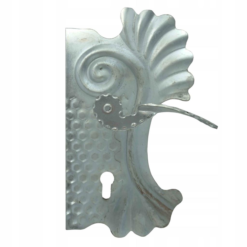 Szyld prawy z klamką 72 rozstaw otw elementy kute 63.174.72 h290xl160 2,5mm