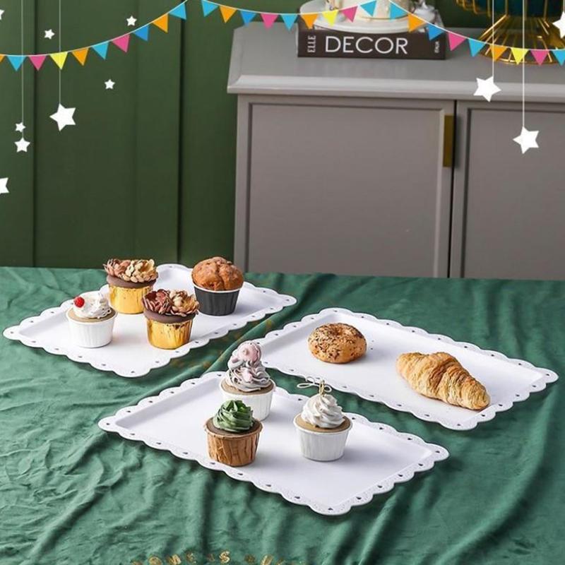 Tray Elegant Plastic Cake St Display Holder Wedding Birthday Party Supplies Christening Bridal Shower Christmas