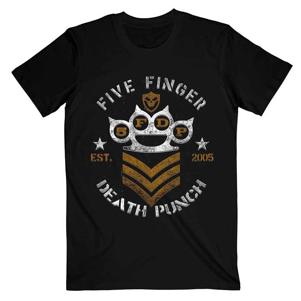 Five Finger Death Punch Unisexs Chevron Short Sleeve TShirt Black Large S