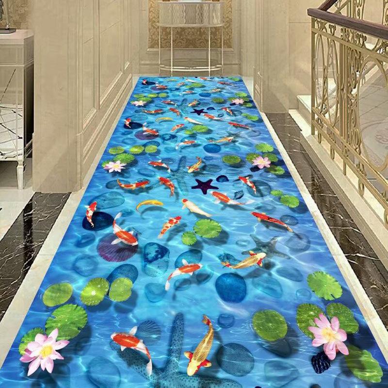 Pastoral Living Room Area Rug Flower Grass Path Hallway Corridor Rug Carpets 3D Plants Lawn Coffee Table Mat Kitchen Bedroom Rug