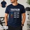 Triathlon Shirt, Funny Triathlete Shirt, Triathlon Survival Guide Tee, Swim Bike Run Shirt, Triathlete Gift, Endurance Athlete T-Shirt