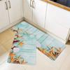1PC Starfish Seashell Pattern Kitchen Rug Non-Slip Door Mats Pop design Bathroom Rug Bath Mat Carpet for Home Sink Laundry Decor