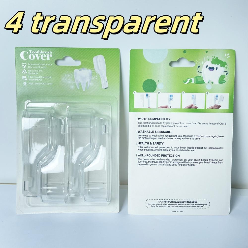 

4 Pcs/Pack Toothbrush Head Protective Cover For Oral B Double Clean Electric Toothbrush Dustproof Protective Cap Travel Supplies