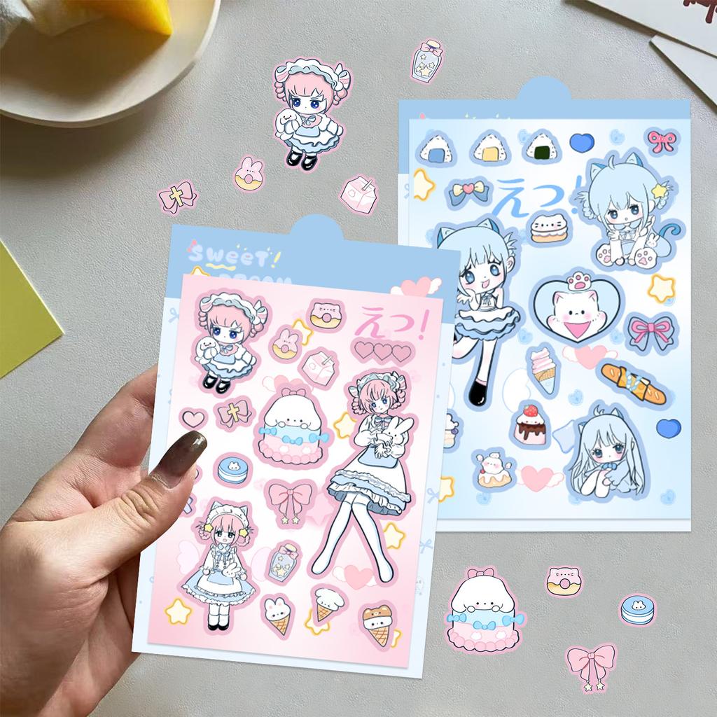 Cute Pink Honey Sweetheart Stickers Ins Korean Guben Hand Account DIY Decoration Stickers Creative Stickers