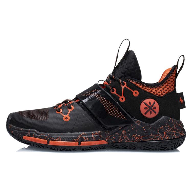 

new LiNing Wade Block Cushioning Anti Slip And Wear Resistant Coverage Support Low Top Basketball Shoes Black Orange 41
