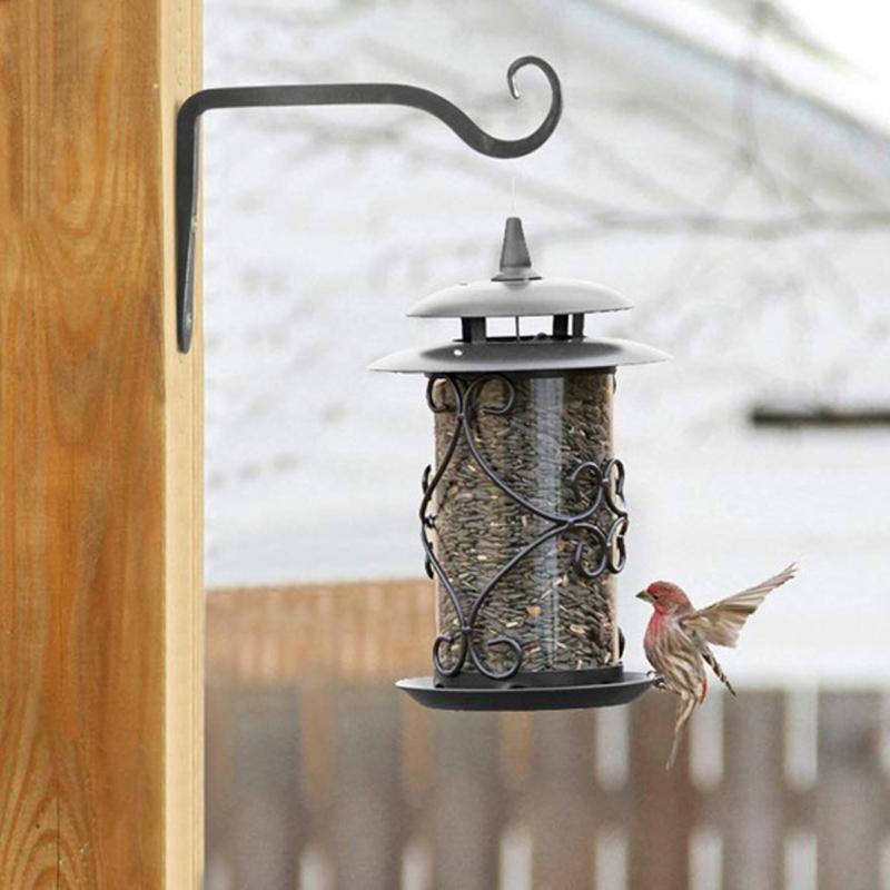 4 Pcs Wall Mounted Straight Plants Hanger Wall Hooks for Bird Feeders Planters
