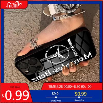 GLC GLB rastar-Carcasă Cool pentru Telefon pentru IPhone 15 Pro Max 14 Pro 12 11 13 Mini X XR XS 16 Plus SE Sticlă M-Mercede-B-Benz-A-AMGS Spate