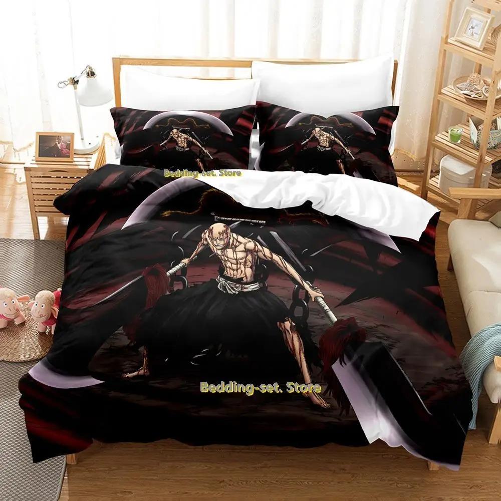 New Bleach Anime Bedding Set Cartoon 3 Piece Duvet Cover for Adult Kid Bedroom Cool Design