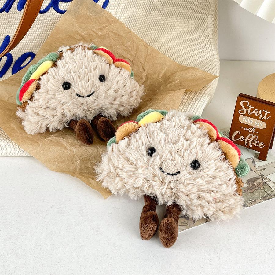 Plush Sandwich Sweet Doll Cute Taco Design Keychain Made With High Quality Pp Cotton