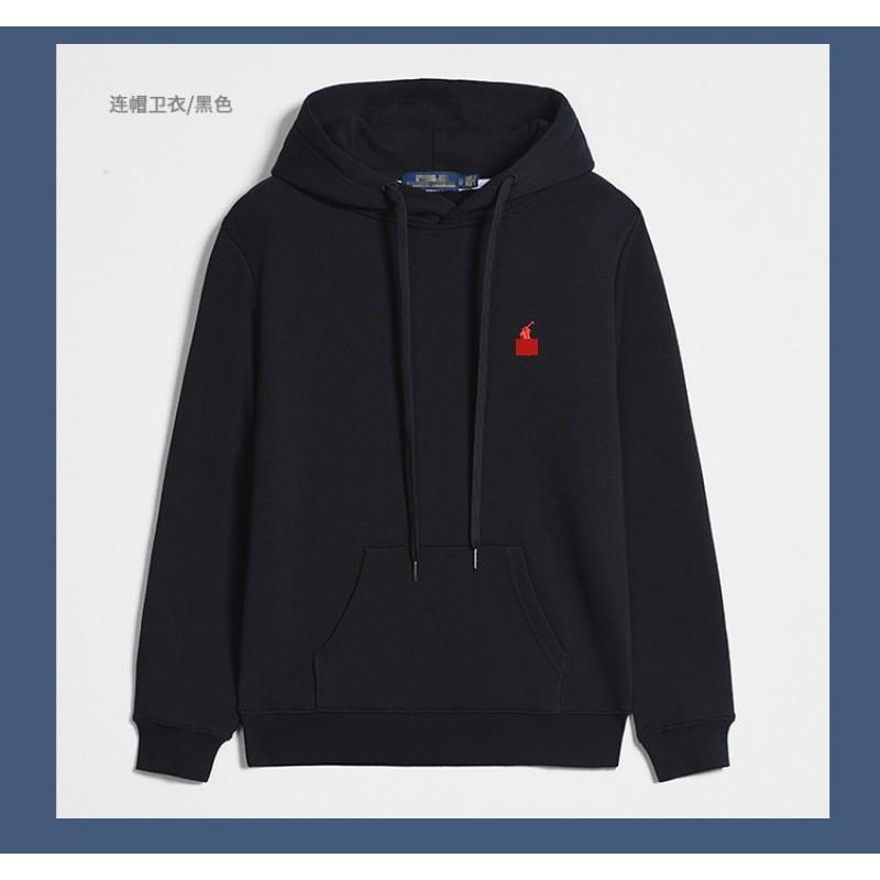 Mens Cotton Hooded Tracksuit Set Embroidered Polo Pony Casual Sweatshirt Pants