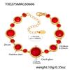 Nivora Exclusive Colorful Glass Chain Bracelet For Women Stainless Steel Charm Bangle Engagement Wedding Bracelets Zircon Gifts