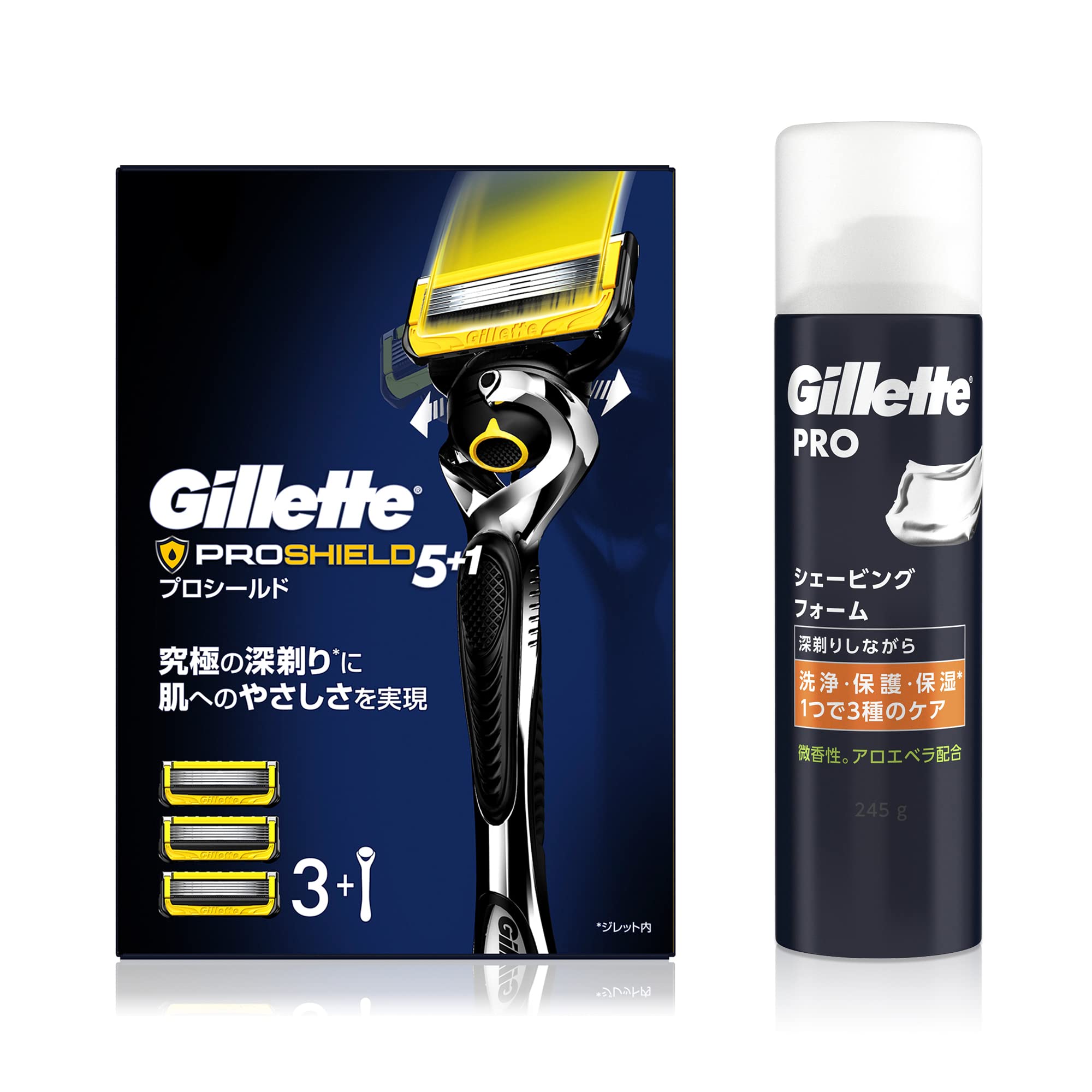 

Gillette ProShield Manual Основний блок Запасні леза Піна для гоління 245 г Бритва для чутливої ​​шкіри чоловіків (3 В комплекті) + [Закупівля комплекту] Чол