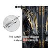 2pcs, Light Filtering Curtains  print Vintage Dragon Totem Black and Golden Versatile Durable Polyester (without rod) Stuff