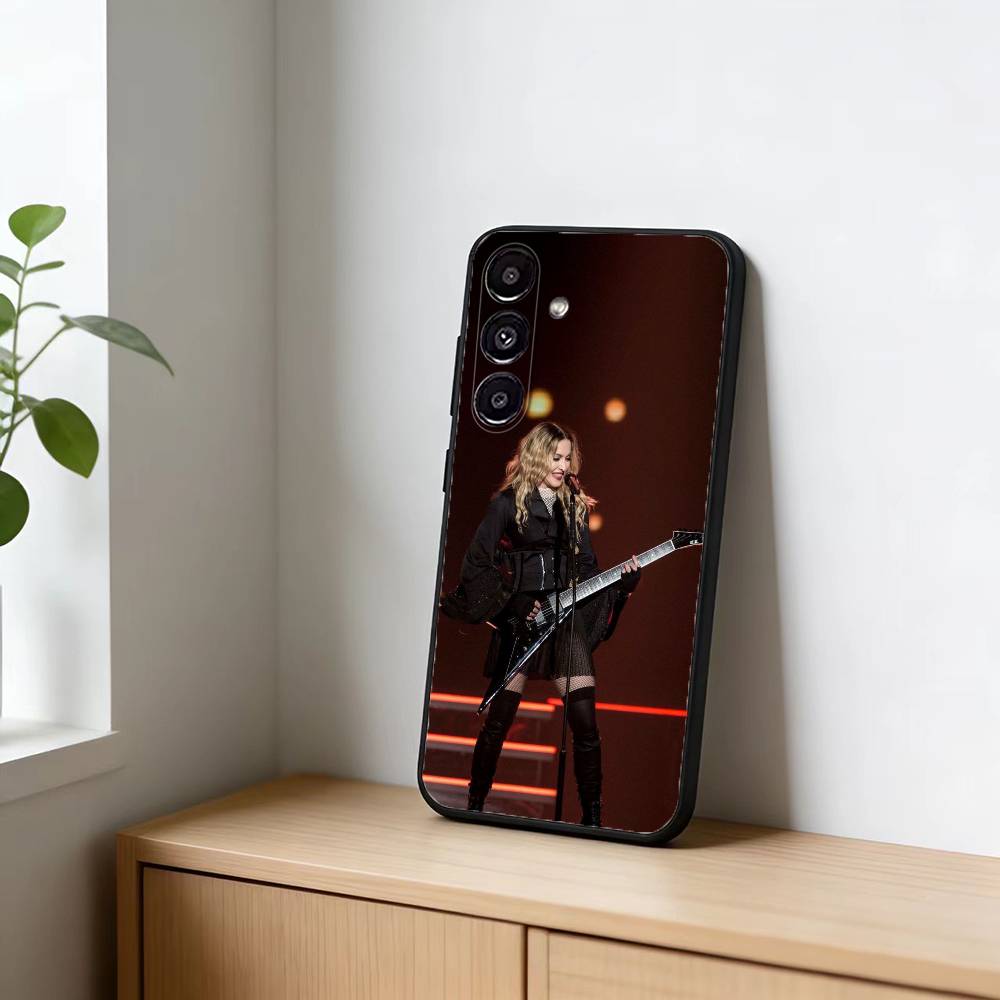 Singer M-Madonna Phone Case For Samsung Galaxy A13,21s,22,31,32,52,53,71,72,73,Soft Black Cover Samsung a52