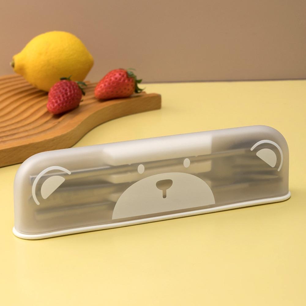 3 Pcs/Set with Storage Box Travel Cutlery Set 304 Stainless Steel Flateware Set  Camping