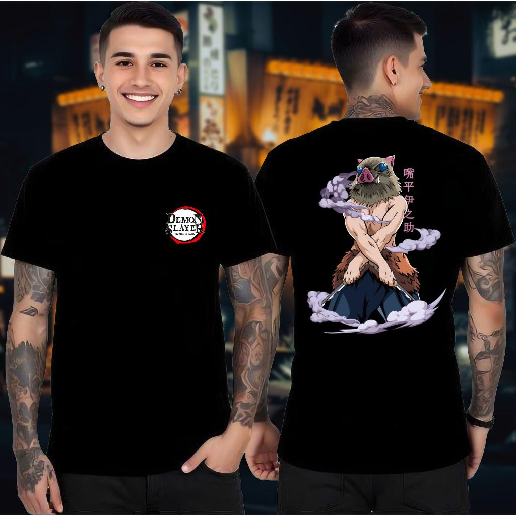 Anime Unisex Pattern Demon Killer 2025 Summer New Retro Fashion Men's and Women's Streetwear