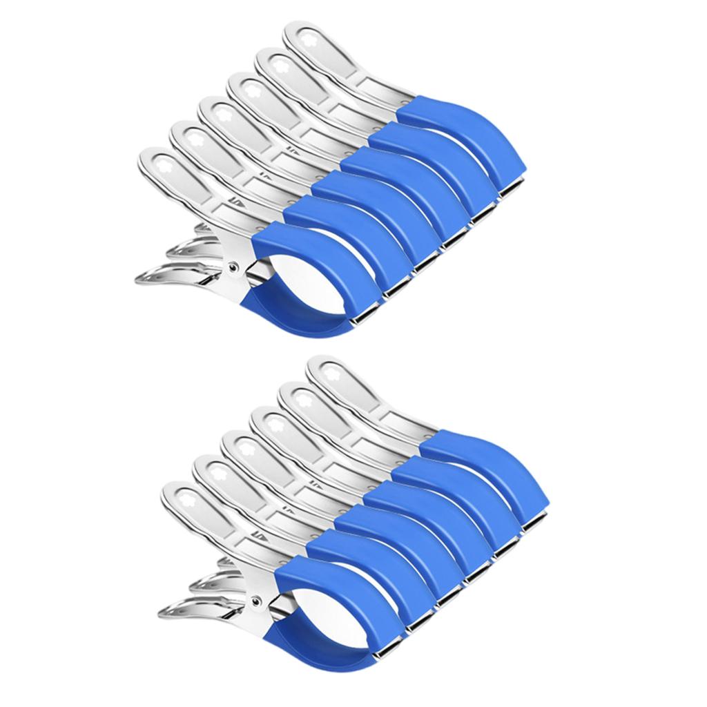 6/10/12 Pezzi Mollette Antivento Riutilizzabili in Acciaio Inossidabile per Teli Piscina con Manico in Plastica per Copertura Piscina Interrata