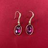 Gica Gema Ruby Earrings 925 Sterling Silver Unique Design Oval Drop Earrings Romantic Fine Jewelry Wedding Party Gifts New Trend 32.3mm
