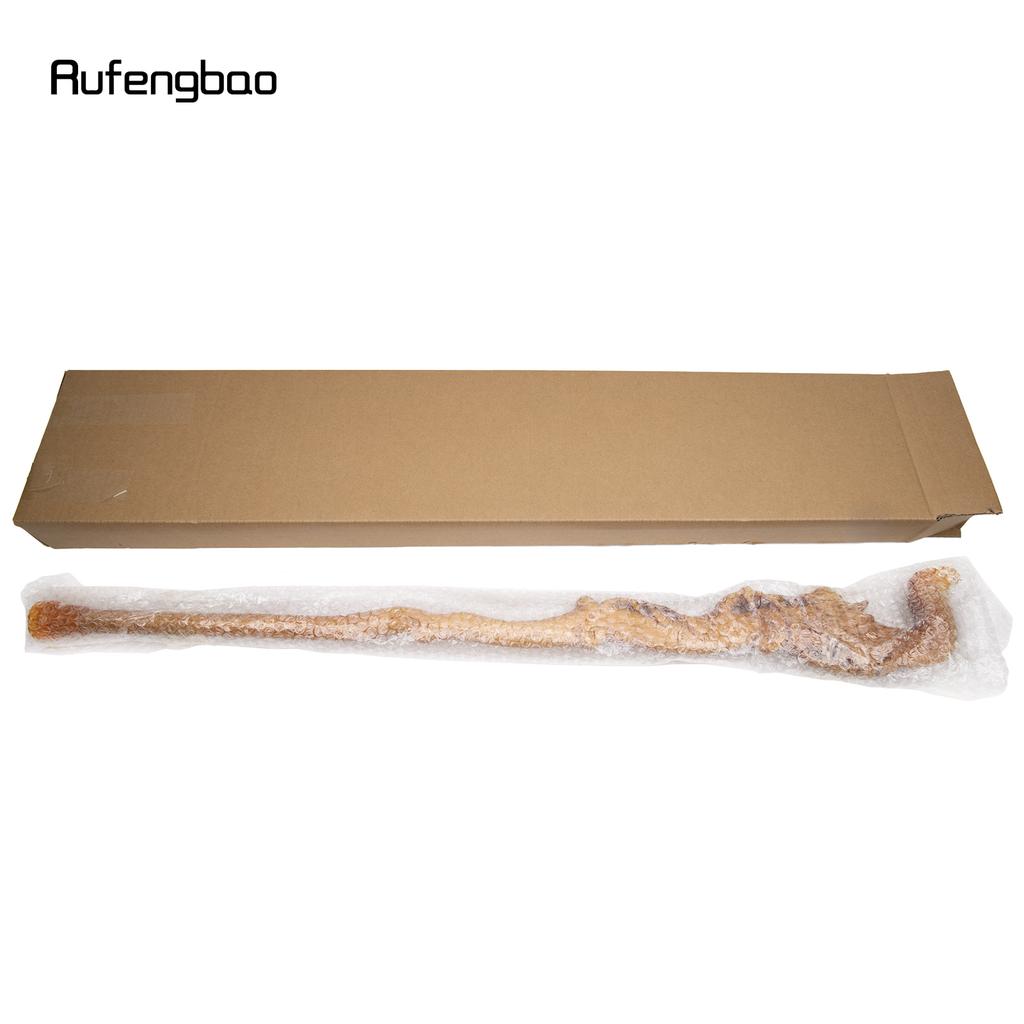 Yellow Flower Wooden Single Joint Fashion Wood Stick Decorative Cospaly Cane Halloween Crutch Wand Crosier 95cm