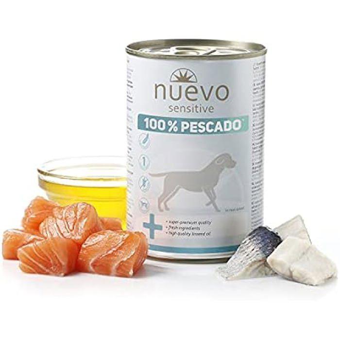 Aliment Complet - NUEVO - Pot De Chien Sensible - 100% Poisson - 375 G - Adulte Moyen