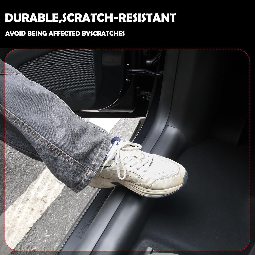 AABLU1 Door Sill Protector For Tesla Model Y 2025 2026 Juniper Front and Rear Door Sill Scuff Plate Guard Easy To Clean TPE Material
