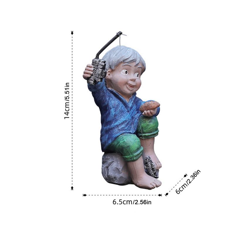 Fisherboy Garden Decoration Patio Sculpture Decoration Outdoor Lawn Home Fishing Boy Decorative Sculpture For Home Offices Yard