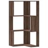 VidaXL Corner Bookshelf 3-Tier Brown Oak Engineered Wood, Corner Bookcase, Corner Display Cabinet, Cabinet 852597