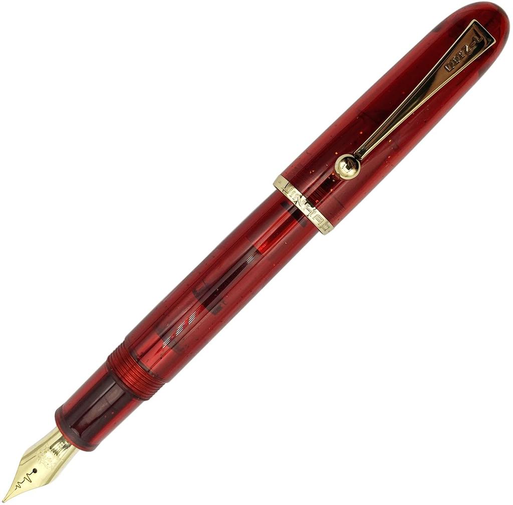 Gullor Acrylic Fountain Heartbeat Transparent Fine Nib Pen, Tip, Red, (0.5mm)